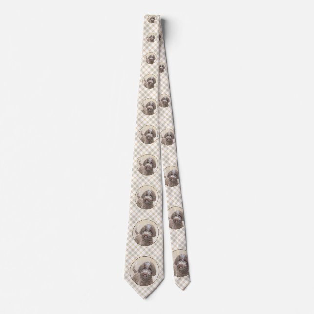 Lagotto Romagnolo Malerei - Niedliche Original Dog Krawatte (Vorderseite)