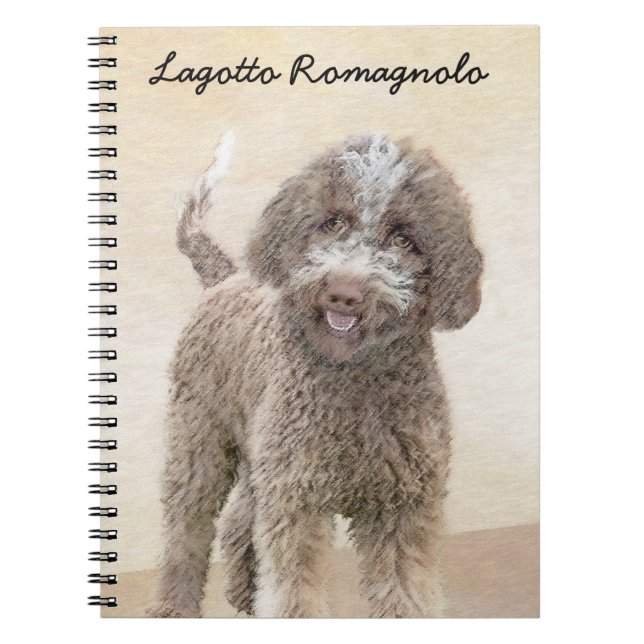 Lagotto Romagnolo Malerei - Niedliche Original Dog Notizblock (Vorderseite)