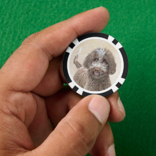 Lagotto Romagnolo Malerei - Niedliche Original Dog Pokerchips