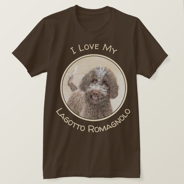 Lagotto Romagnolo Malerei - Niedliche Original Dog T-Shirt (Design vorne)