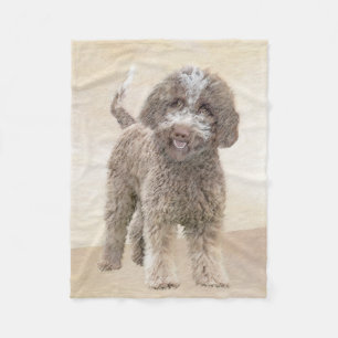 Lagotto Romagnolo Malerei - Niedliches Original Hu Fleecedecke
