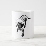 Lagotto Romagnolo Mug – Minimal Ink Style Jumbo-Tasse<br><div class="desc">Celebrate one of the rarest working breeds with this clean black-and-white mug. Featuring a standing Lagotto Romagnolo in crisp ink style,  it’s perfect for dog lovers who admire curly coats and quiet confidence.</div>