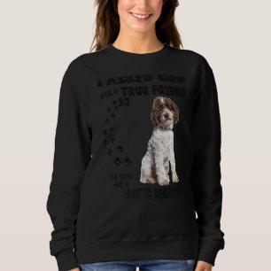 Lagotto Romagnolo Sprichwort Mama Vater Print Ital Sweatshirt