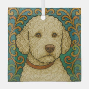 Lagotto Romagnolo "Stains Glass" Ornament Aus Glas