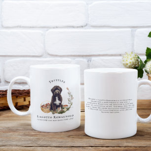 Lagotto Romagnolo Watercolor Dog Monogramm Kaffeetasse