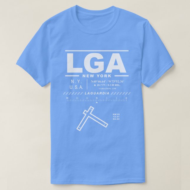 LaGuardia Airport LGA T-Shirt (Design vorne)