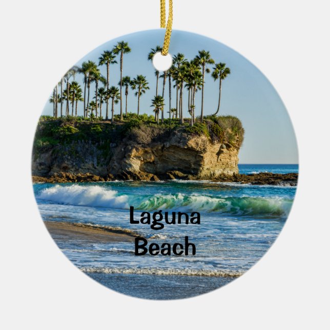 Laguna Beach 2 Seite Keramik Ornament (Vorne)