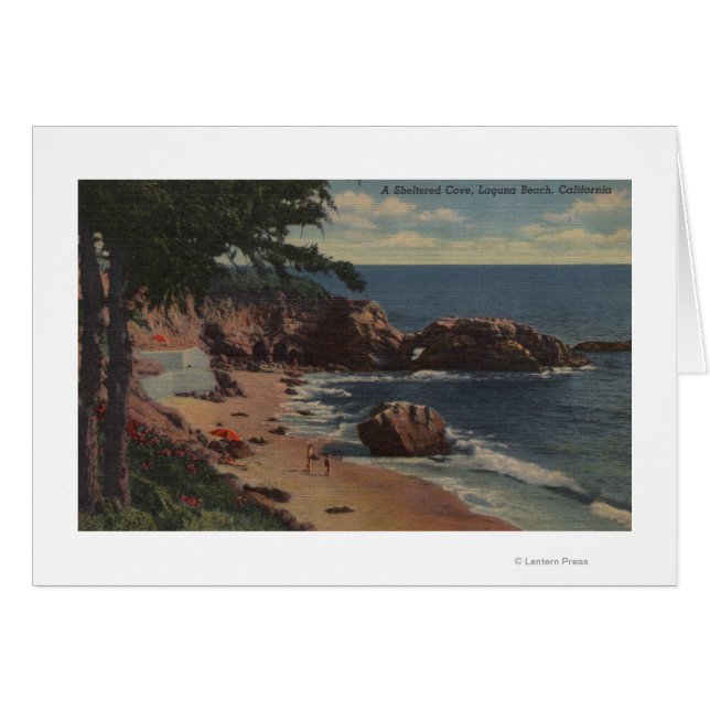 Laguna Beach, CA - Geschützte Cove an der Küste (Vorderseite (Horizontal))