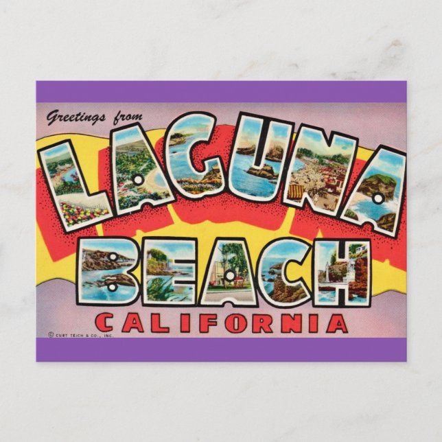 Laguna Beach CA Postkarte (Vorderseite)