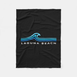 Laguna Beach CA Wellen Vintage Männer Frauen Junge Fleecedecke