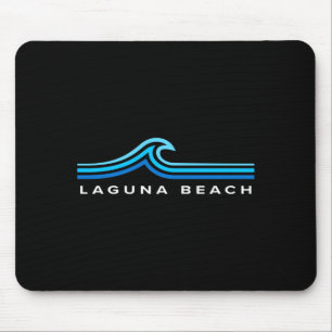 Laguna Beach CA Wellen Vintage Männer Frauen Junge Mousepad