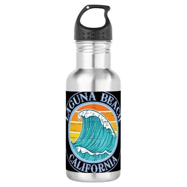 Laguna Beach California Edelstahlflasche (Vorderseite)