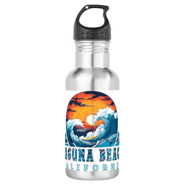 Laguna Beach California Edelstahlflasche (Vorderseite)