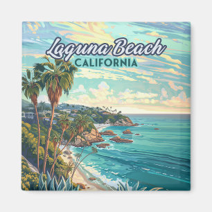 Laguna Beach California Orange Landkreis Vintag Magnet