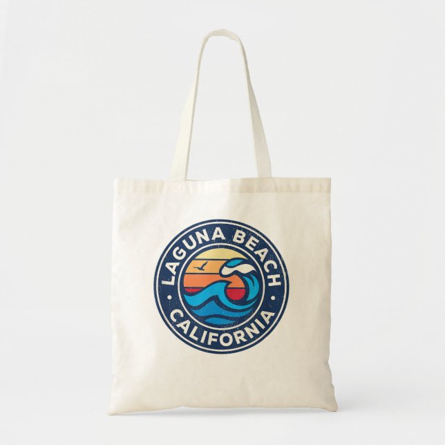 Laguna Beach California Retro Souvenir Geschenk Tragetasche (Vorne)