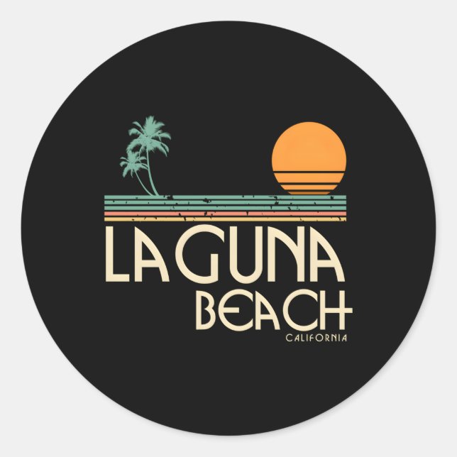 Laguna Beach California Surf Runder Aufkleber (Vorderseite)