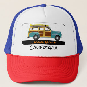 Laguna Beach California Surf Woody Trucker Hat Truckerkappe