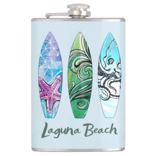 Laguna Beach California Surfboards Flask Flachmann