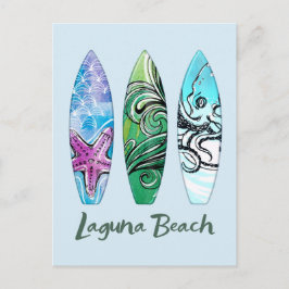 Laguna Beach California Surfboards Postkarte