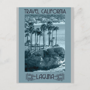 Laguna Beach California Vintage Travel Poster Postkarte