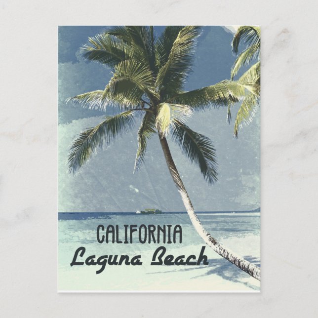 Laguna Beach California Vintages Retro-Poster Postkarte (Vorderseite)