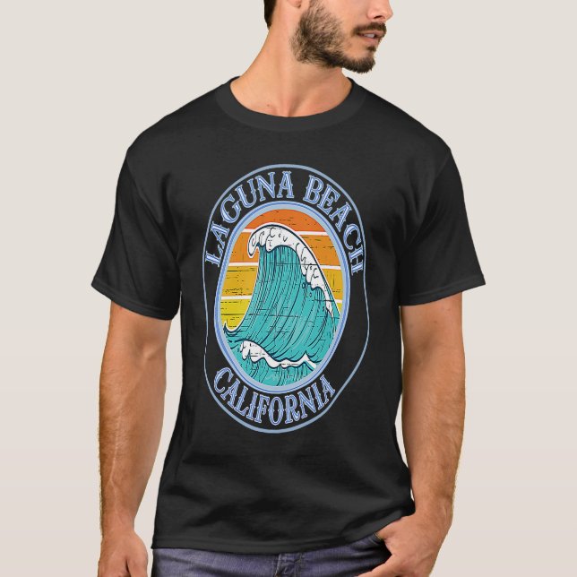 Laguna Beach California Waves T-Shirt (Vorderseite)