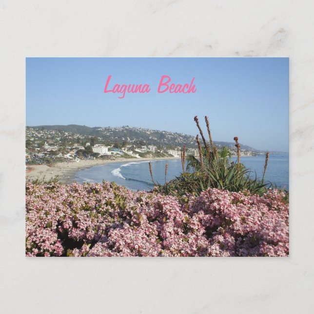 Laguna Beach flowers postcard Postkarte (Vorderseite)