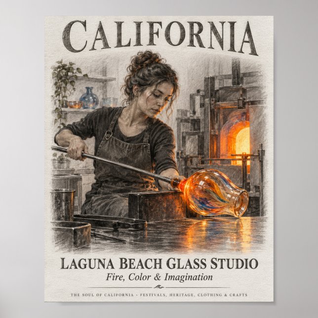 Laguna Beach Glass Studio Poster (Vorne)