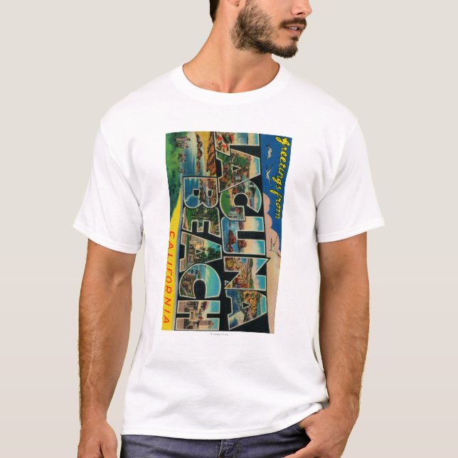 Laguna Beach, Kalifornien - große Buchstabe-Szenen T-Shirt (Vorderseite)