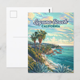 Laguna Beach Kalifornien Orange County Vintage Postkarte