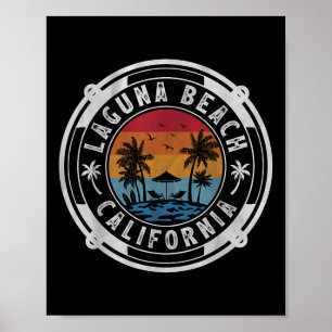 Laguna Beach Kalifornien Sommerurlaub Vintage Su Poster