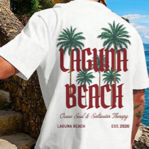 Laguna Beach Kalifornien Surf Palmen Grafik T-Shir T-Shirt