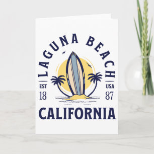 Laguna Beach Kalifornien Surfen Sommerurlaub Vinta Karte