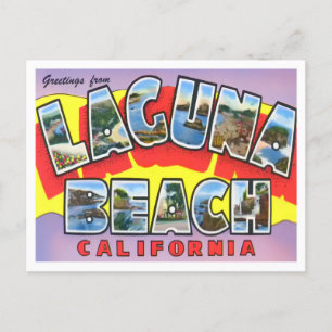 Laguna Beach, Kalifornien Vintag Big Letters Postkarte