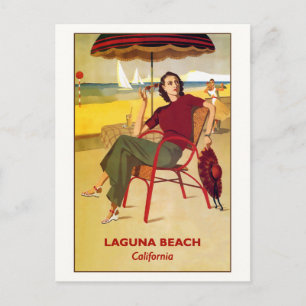 Laguna Beach, Kalifornien Vintage-Reiseposter Postkarte
