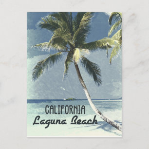 Laguna Beach Kalifornien Vintage Retro Poster Kuns Postkarte