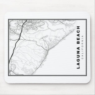 Laguna Beach Karte Mousepad
