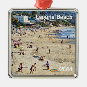 Laguna Beach, Orange County, CA Silbernes Ornament
