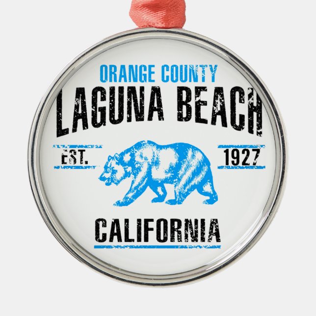 Laguna Beach Ornament Aus Metall (Vorne)
