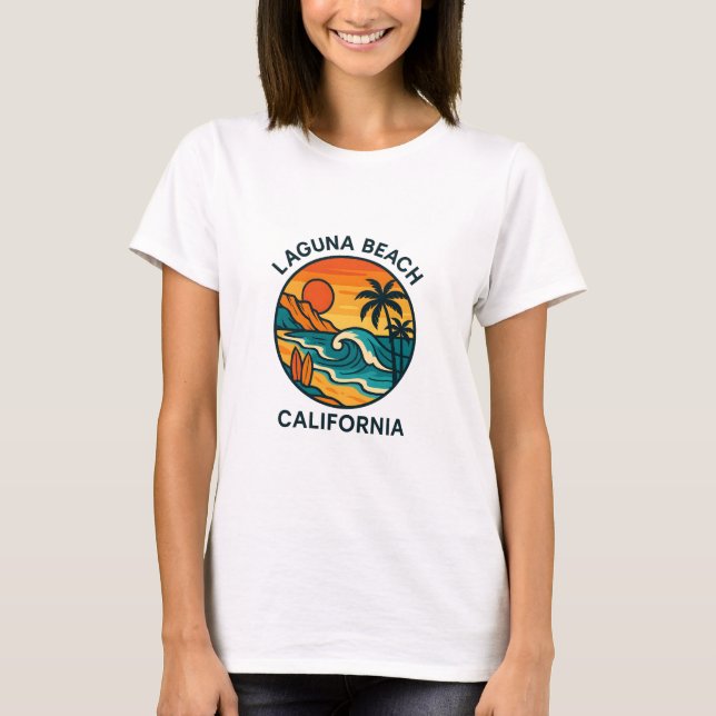 Laguna Beach Sonnenuntergangsstimmung - Küste Kali T-Shirt (Vorderseite)