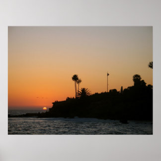 Laguna Beach Sunset Landschaftliches Foto Poster