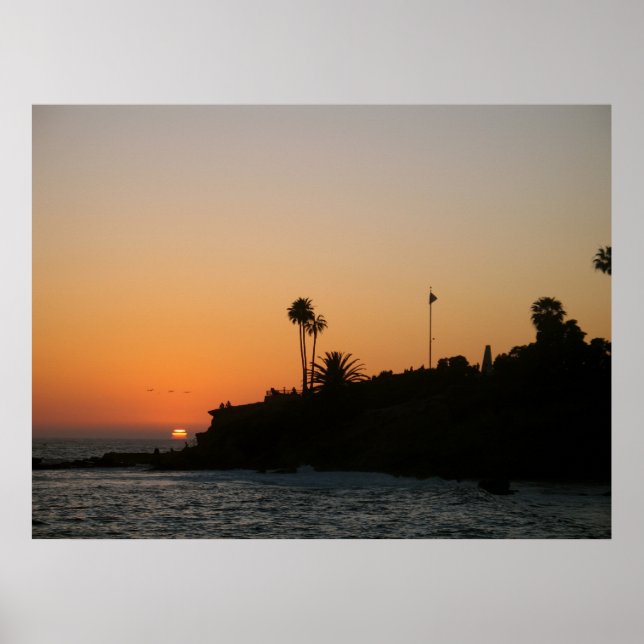 Laguna Beach Sunset Landschaftliches Foto Poster (Vorne)