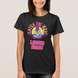 Laguna Beach Surfen Vaporwave Ästhetik Strand Wav T-Shirt