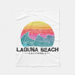 Laguna Beach Surfen Wellen Retro Kalifornien Sonne Fleecedecke