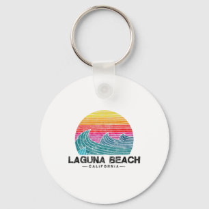 Laguna Beach Surfen Wellen Retro Kalifornien Sonne Schlüsselanhänger