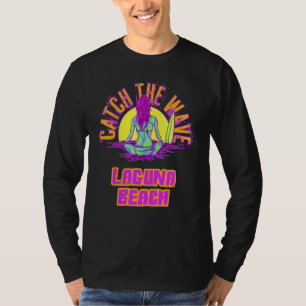 Laguna Beach Surfing Vaporwave Ästhetisches Beach  T-Shirt