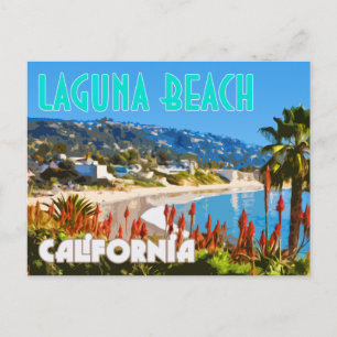 Laguna Beach Vintage Reiseposter Postkarte