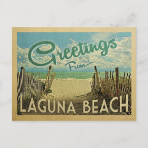 Laguna Beach Vintage Travel Postkarte