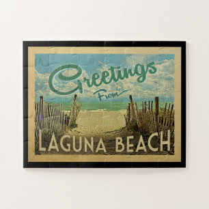 Laguna Beach Vintage Travel Puzzle