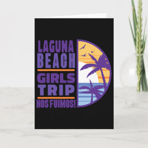 Laguna California Ca Strand Mädchen Reise Urlaub F Karte